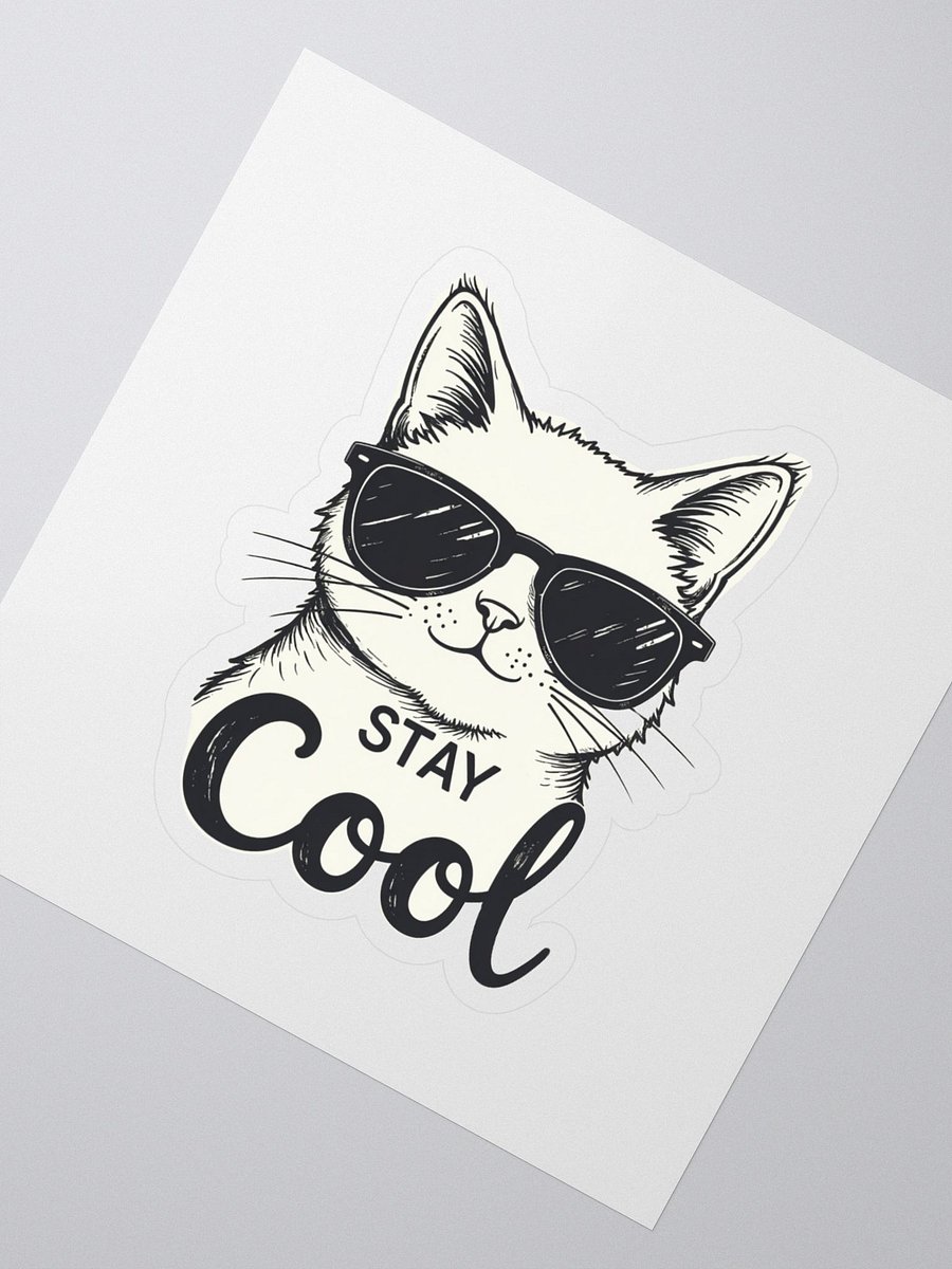 Cool Cat Sunglasses Kiss Cut Stickers product image (2)