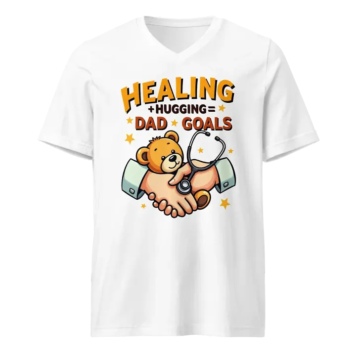 Healing + hugging = Dad Goals v-neck Tee product image (1)