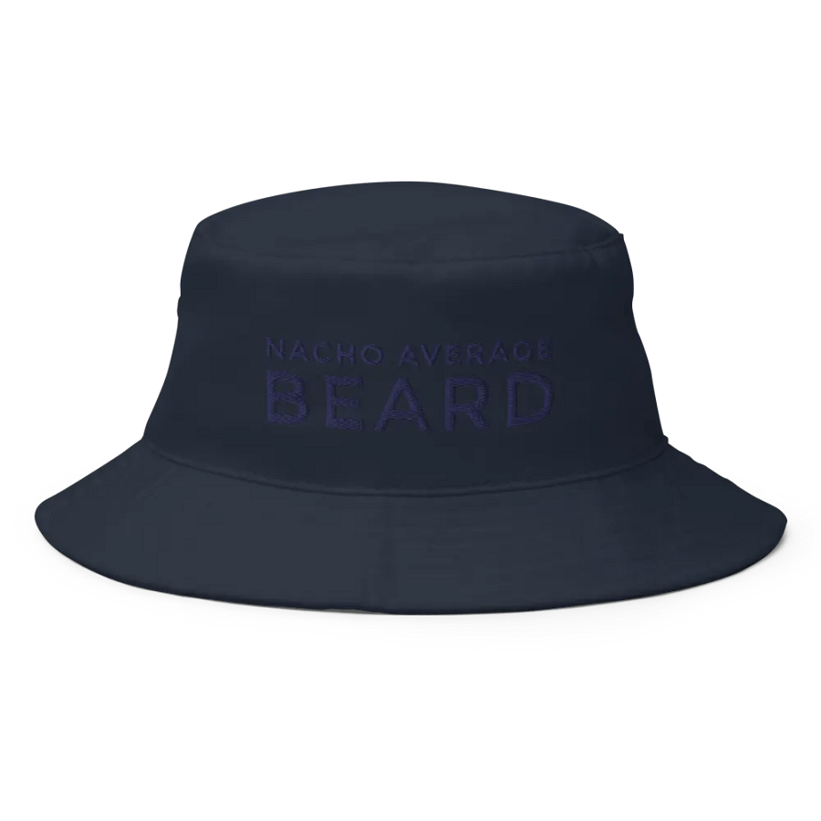 Nacho Average Beard Navy Bucket Hat (Navy Embroidery) product image (1)