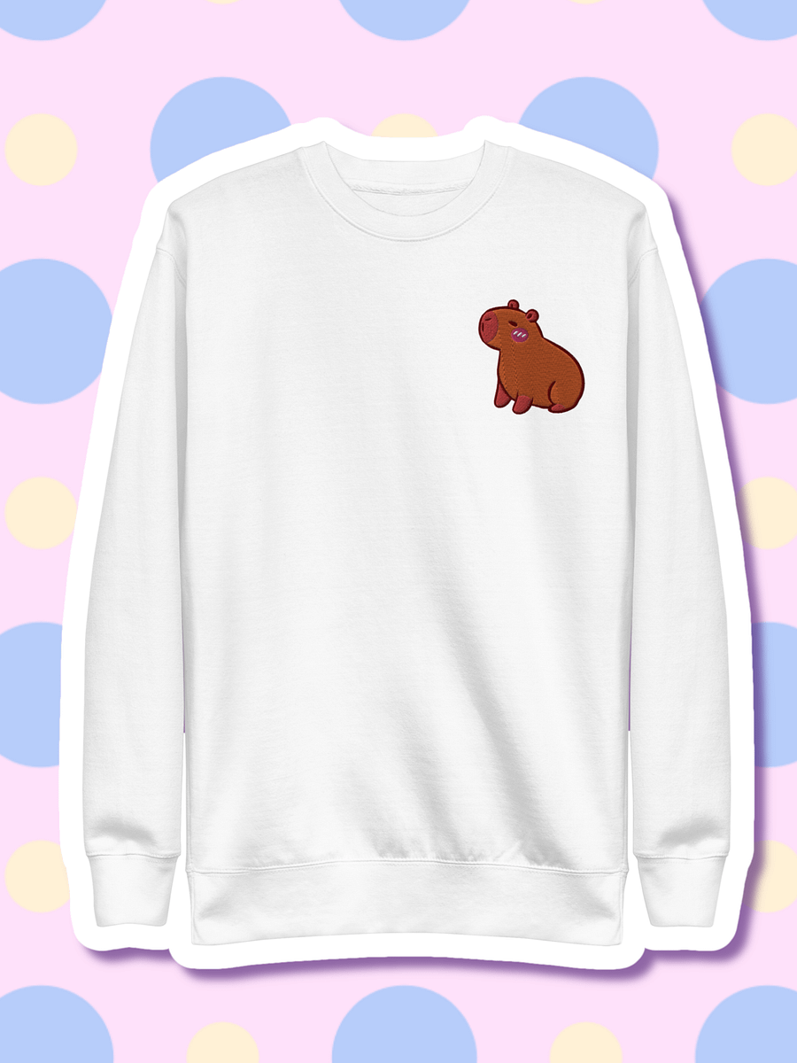 Cute Capybara Embroidered Premium Sweatshirt product image (2)
