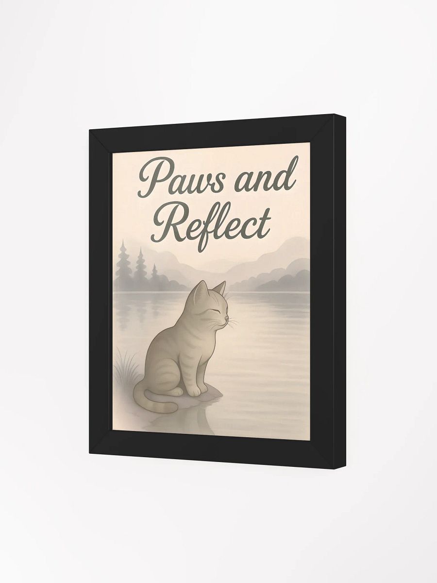 Paws and Reflect Framed Motivational Cat Poster product image (33)