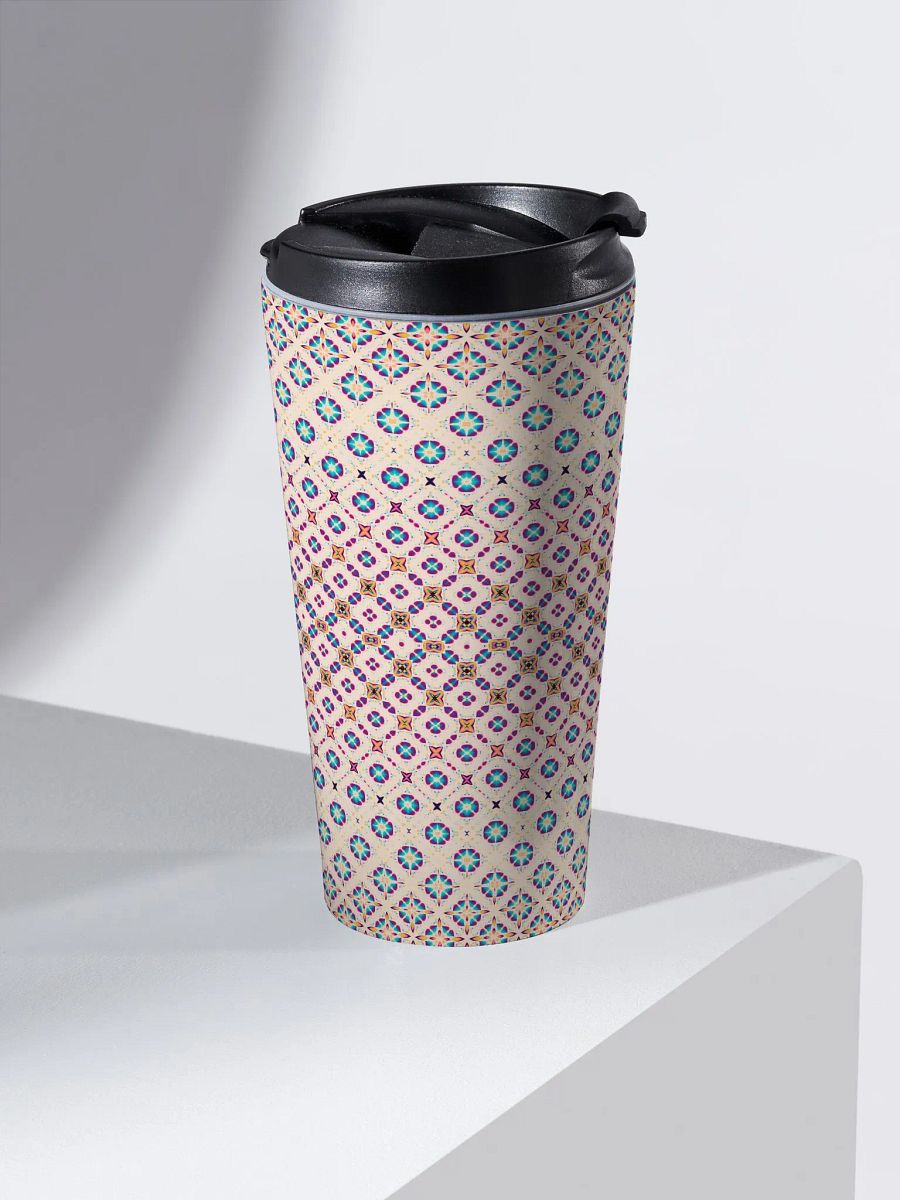 Seamless Metamorphosis Hearts & Stars Patterned Travel Mug product image (2)