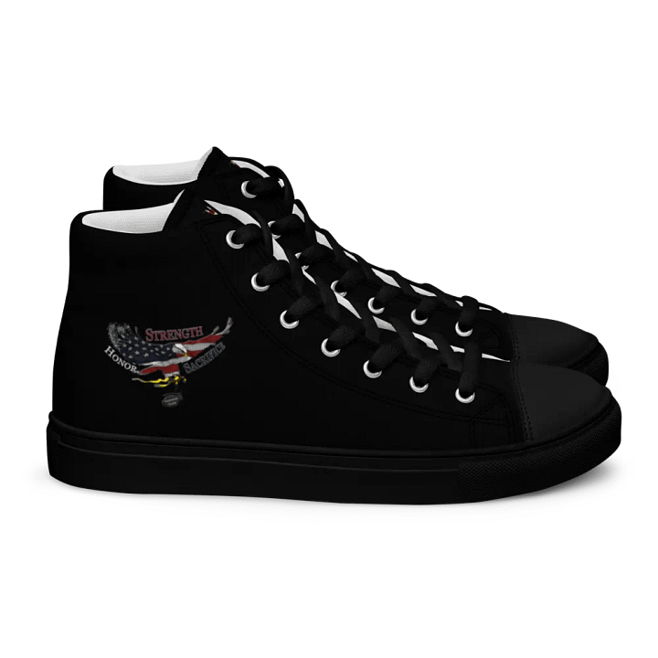 Freedom Nade Women's High Tops: Strength Honor Sacrifice Edition product image (2)