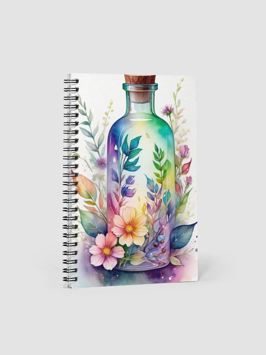 Whimsical Botanical Bottle Spiral Notebook product image (1)