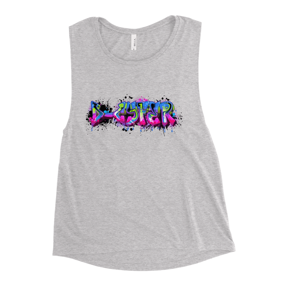 D-cyfer Logo Graffiti Chic 'SLYFER' Muscle Tank product image (49)