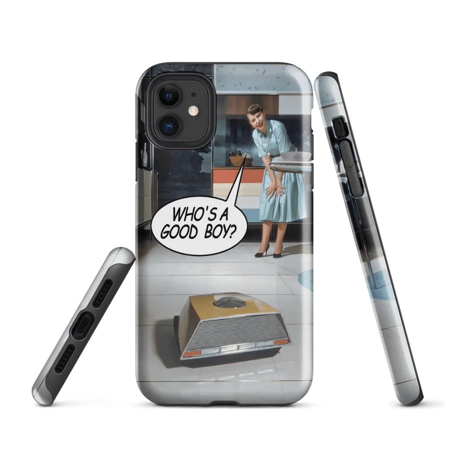 Retro Robot Vac iPhone Tough Case product image (1)