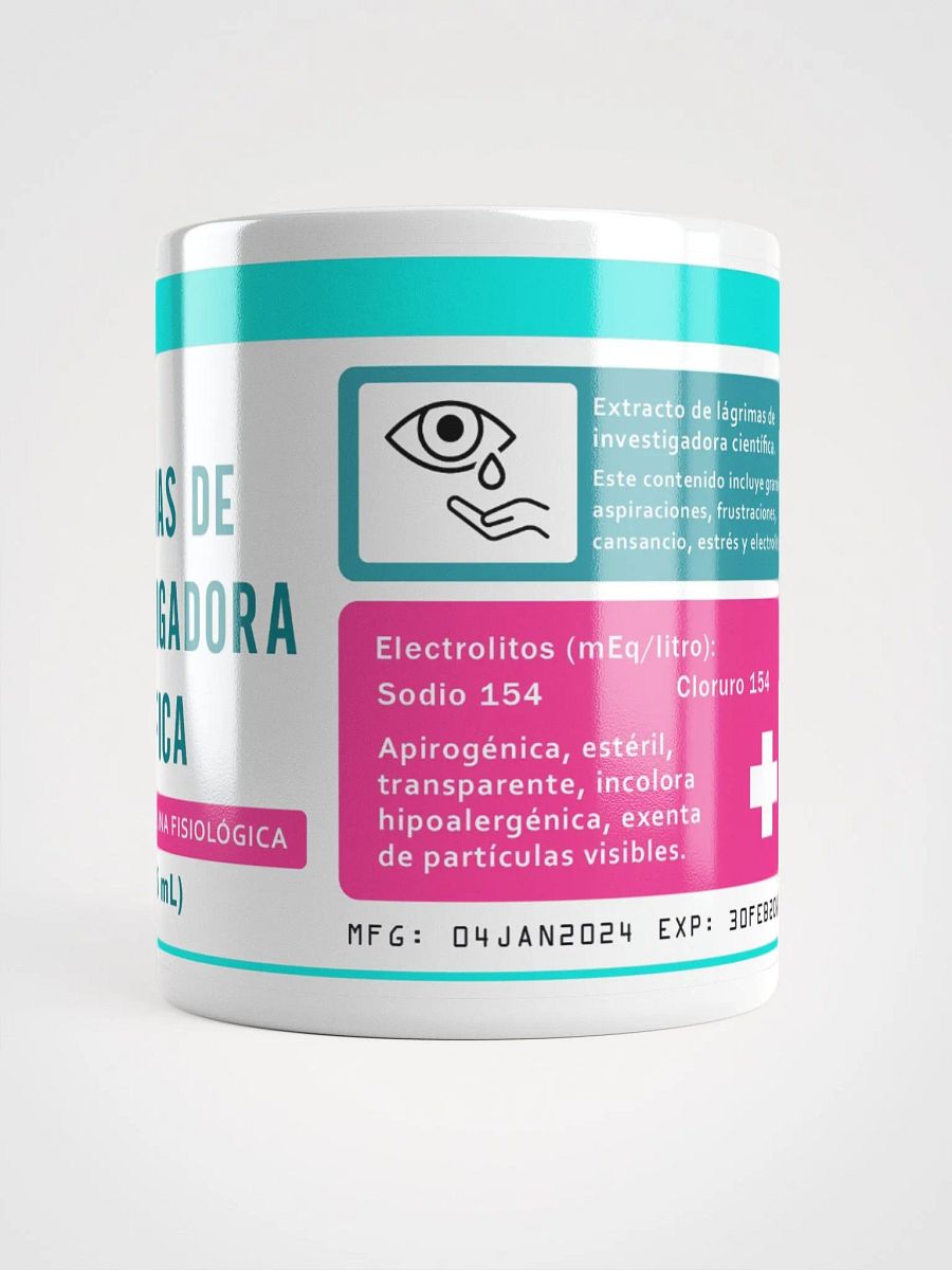 "Lágrimas de investigadora científica" (SPANISH) Ceramic mug product image (4)