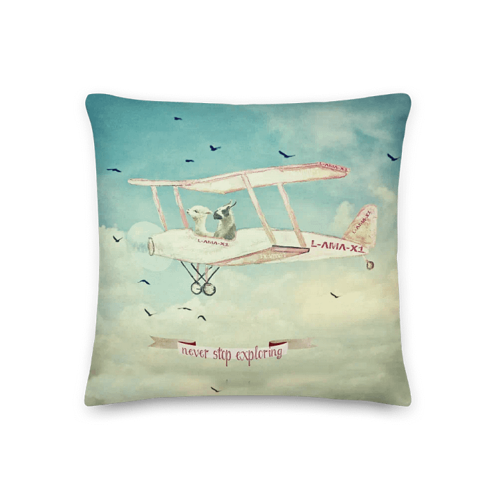 Whimsical Adventure Premium Pillow - never stop exploring product image (1)