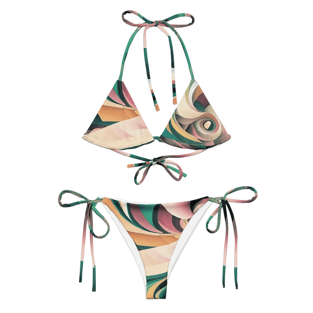 Abstract Lithographic Pattern Design String Bikini - V6 product image (2)