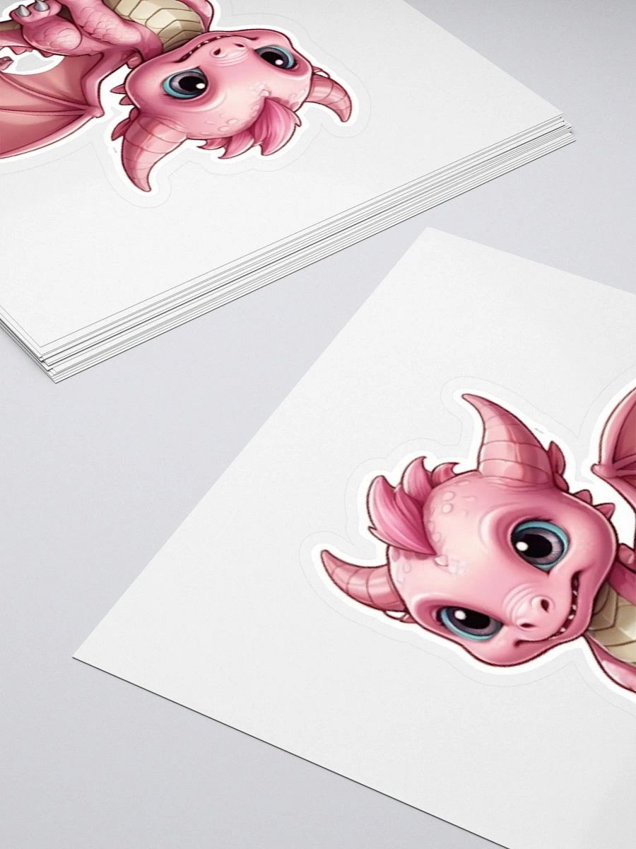 Cute Baby Pink Dragon V.2 Sticker product image (4)