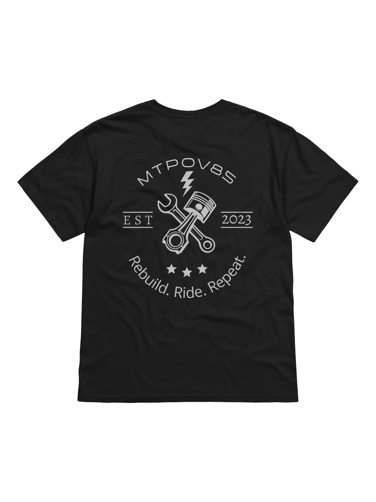 Rebuild. Ride. Repeat. Style 1, Black T-Shirt product image (1)