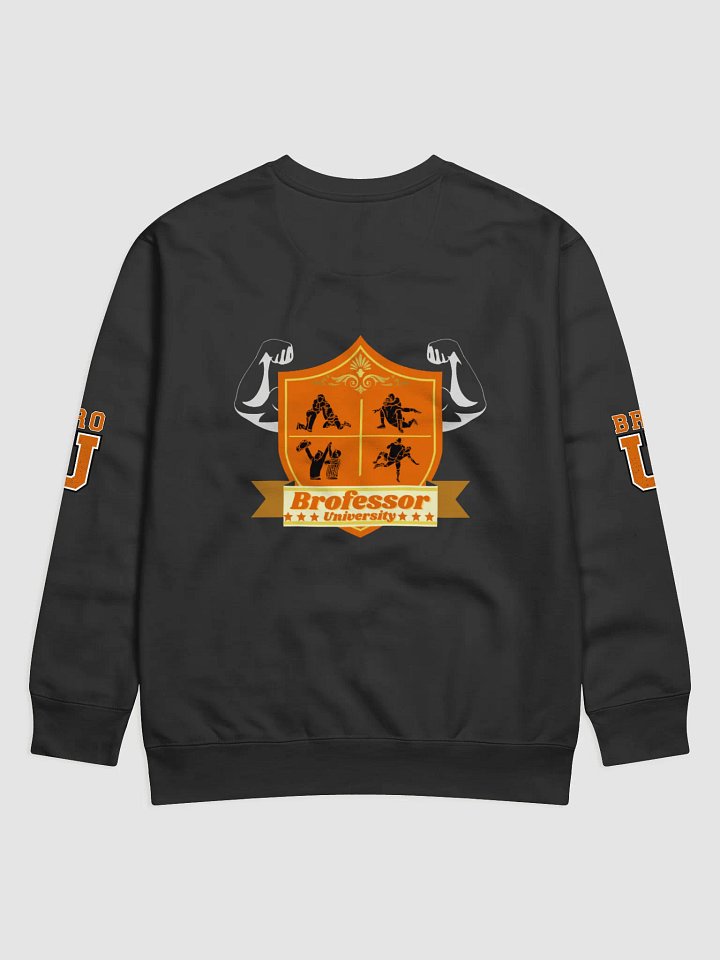 Bold 'BRO-U' Textured Sweatshirt product image (2)