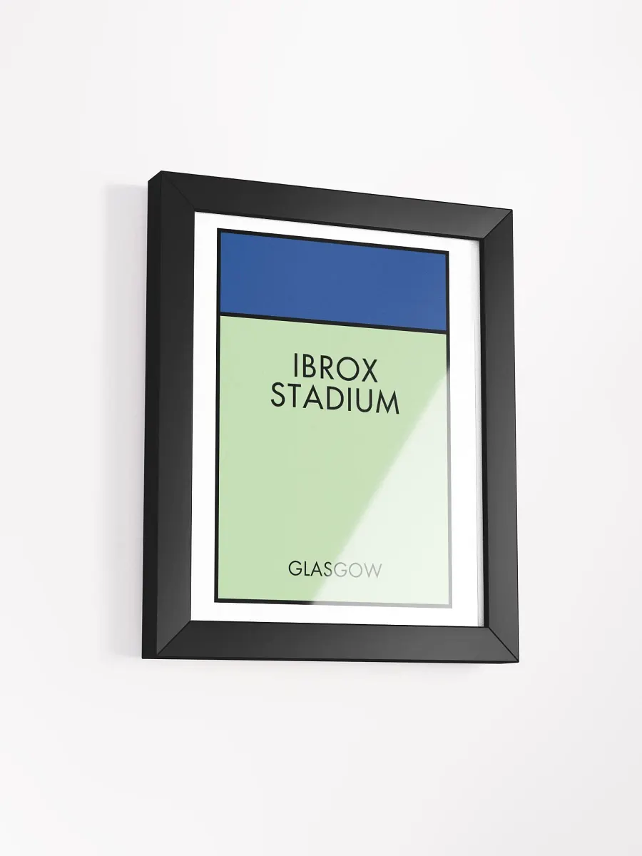 Ibrox Stadium Glasgow Monopoly Title Art Framed Print product image (3)