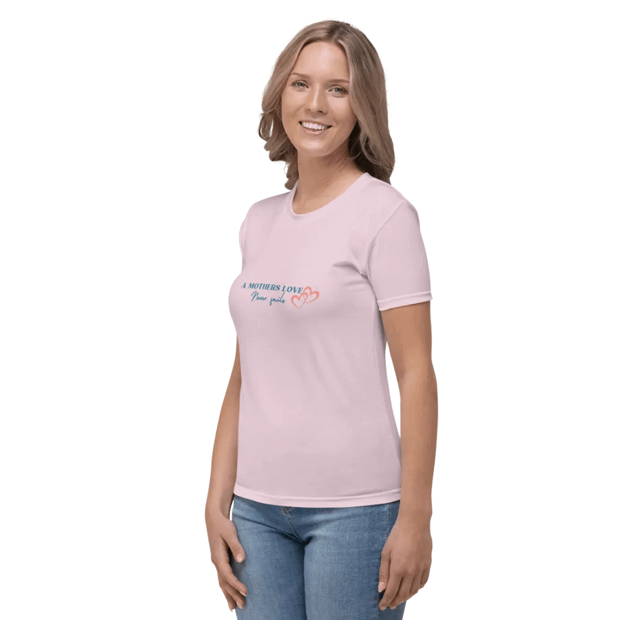 Unconditional Love All-Over Print Women's Pink Lace T-Shirt product image (3)