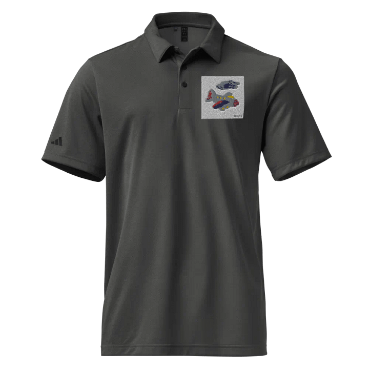 Kid Airplane (Adidas Space-Dyed Polo Shirt) product image (2)
