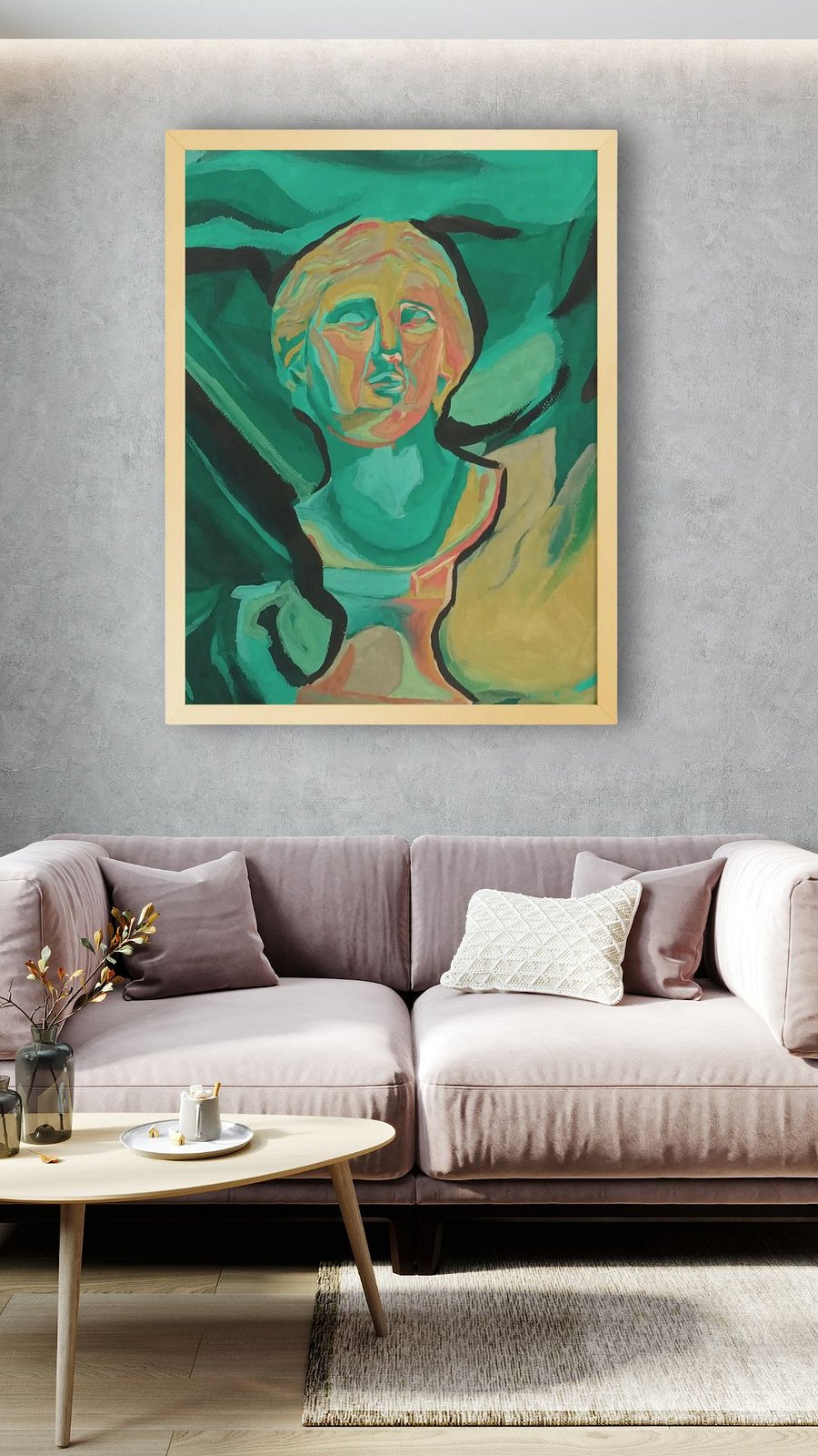 Neoclassical Turquoise Reverie Framed Print product image (3)