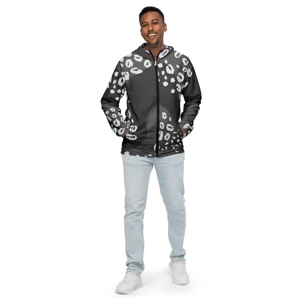 Grey Dynamic Leopard Adventure Windbreaker product image (10)