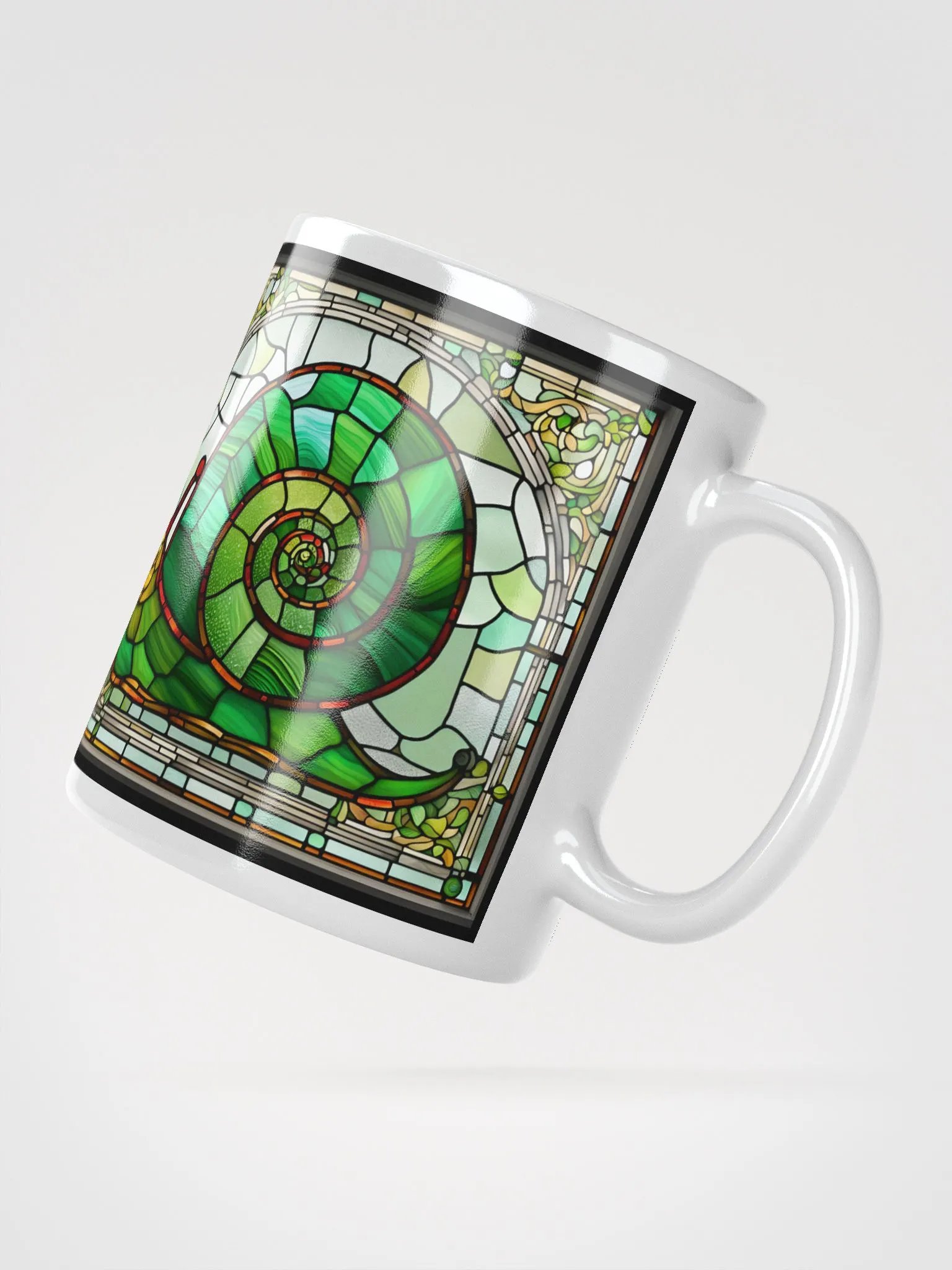 #004 Rosie Radar Snail Stained Glass Mug product image (4)