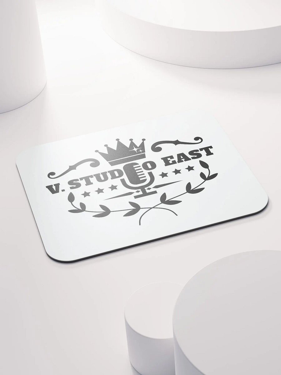 White mousepad with black logo (small) product image (4)