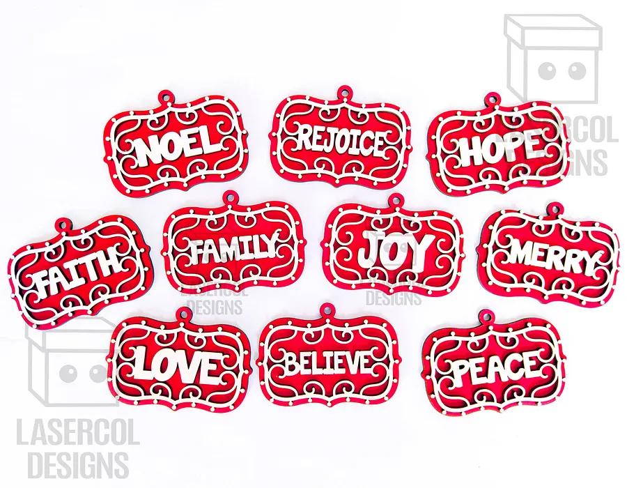 Christmas Ornaments / Plaques - Laser Cut Files product image (8)