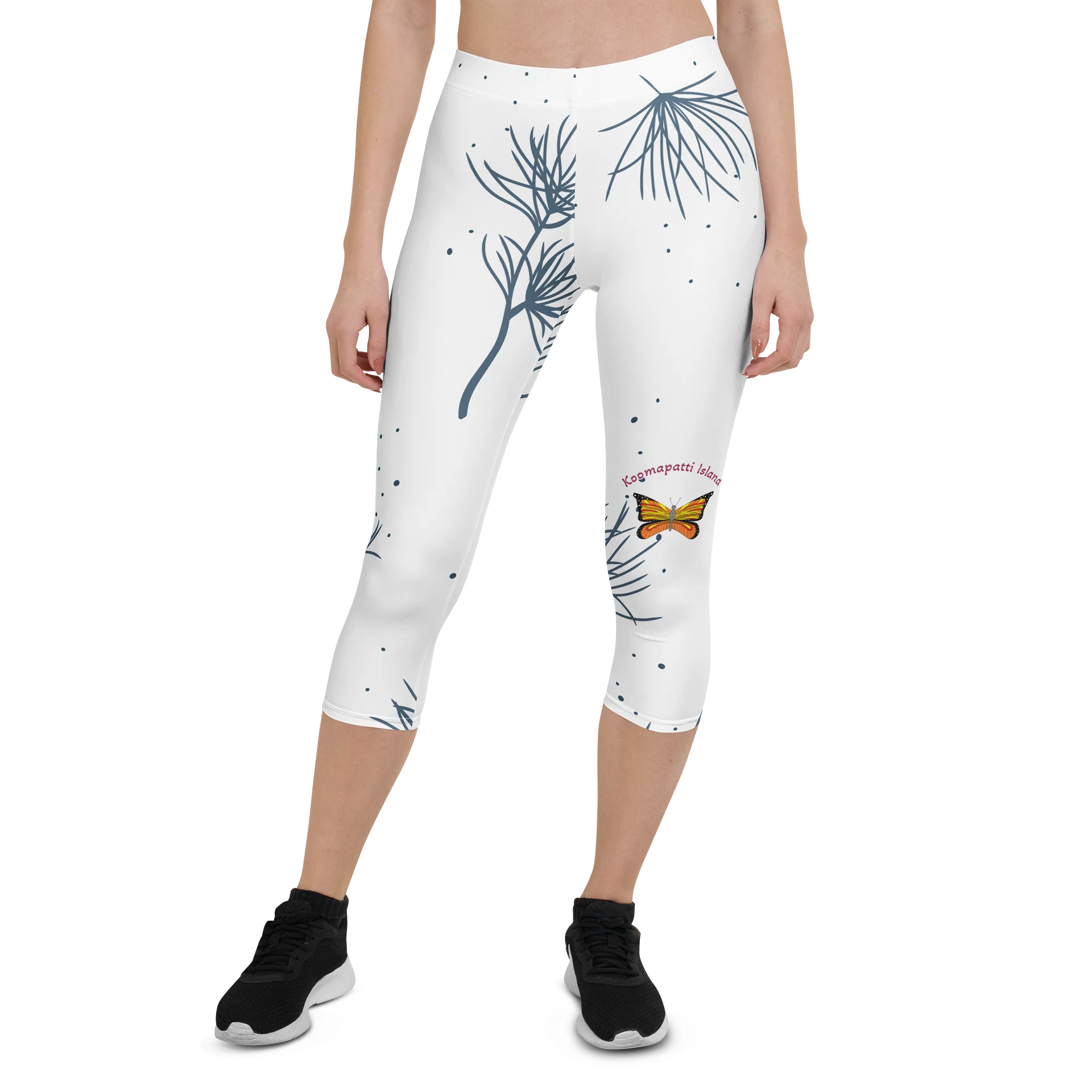 Koomapatti Island Butterfly Capri Leggings product image (1)