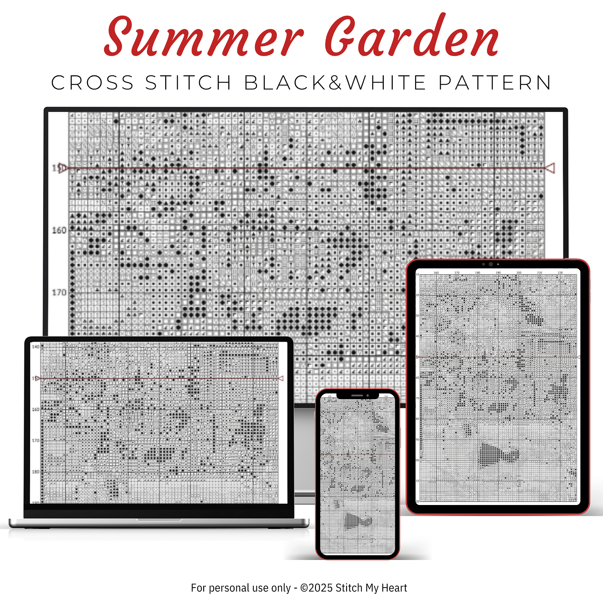 Summer Garden Cross Stitch Pattern product image (4)