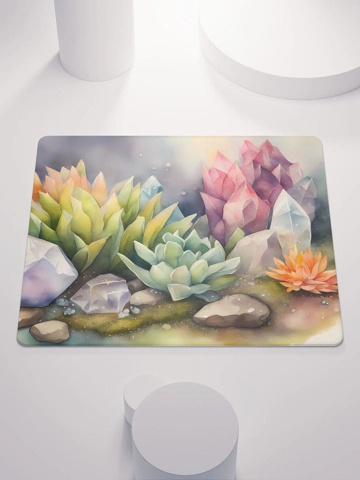 Succulents and Crystals, Of Course, Gaming Mouse Pad, 2 Sizes product image (1)