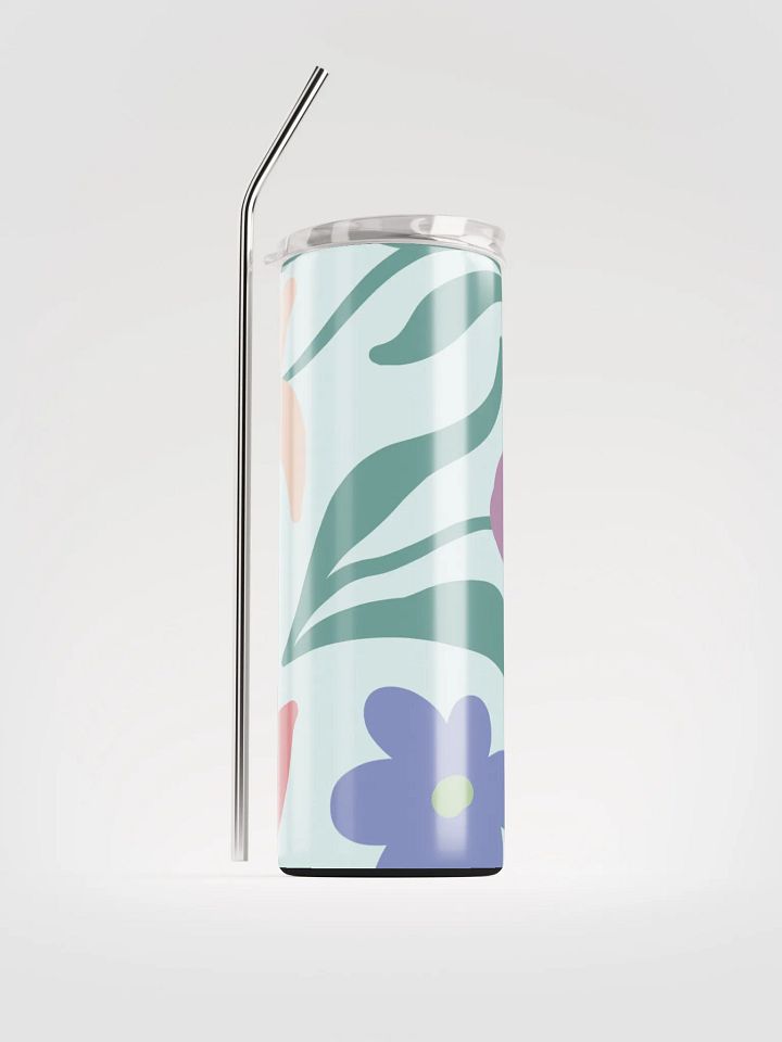 20 oz Floral Fantasy Stainless Steel Tumbler with reusable Straw, leak proof cup lid, Tumbler Mug Flasks product image (1)