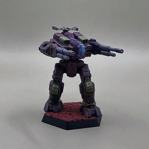 Had a blast painting my first Battletech mini for Mecha May along with the Monument Hobbies Synthwave not-synthwave monthly c...