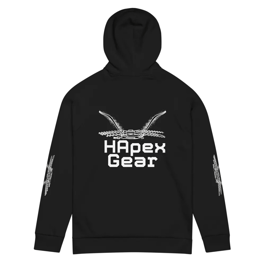 Unisex Hoodie - White HApex Gear Black Logo product image (6)