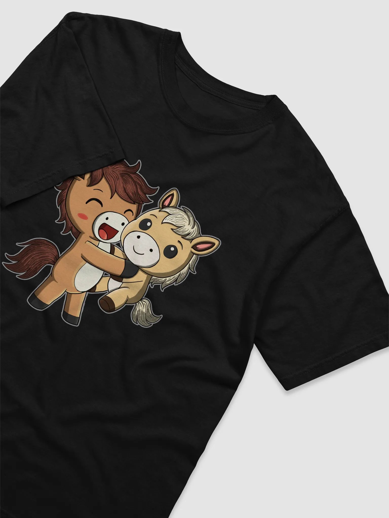 Friend-Shaped Horses T-Shirt | Cute Plush Horse Friendship Tee product image (18)