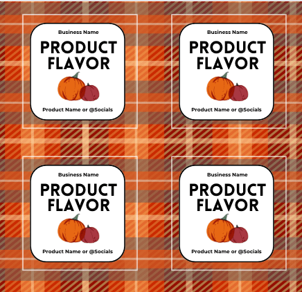 Autumn Harvest Plaid Label Templates Bundle product image (4)