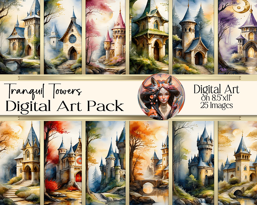 Tranquil Towers Digital Art product image (1)