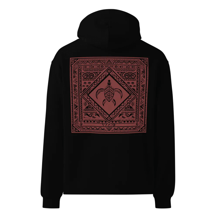 VACIO Tribal Turtle Premium Relaxed Fit Hoodie (RED) product image (5)