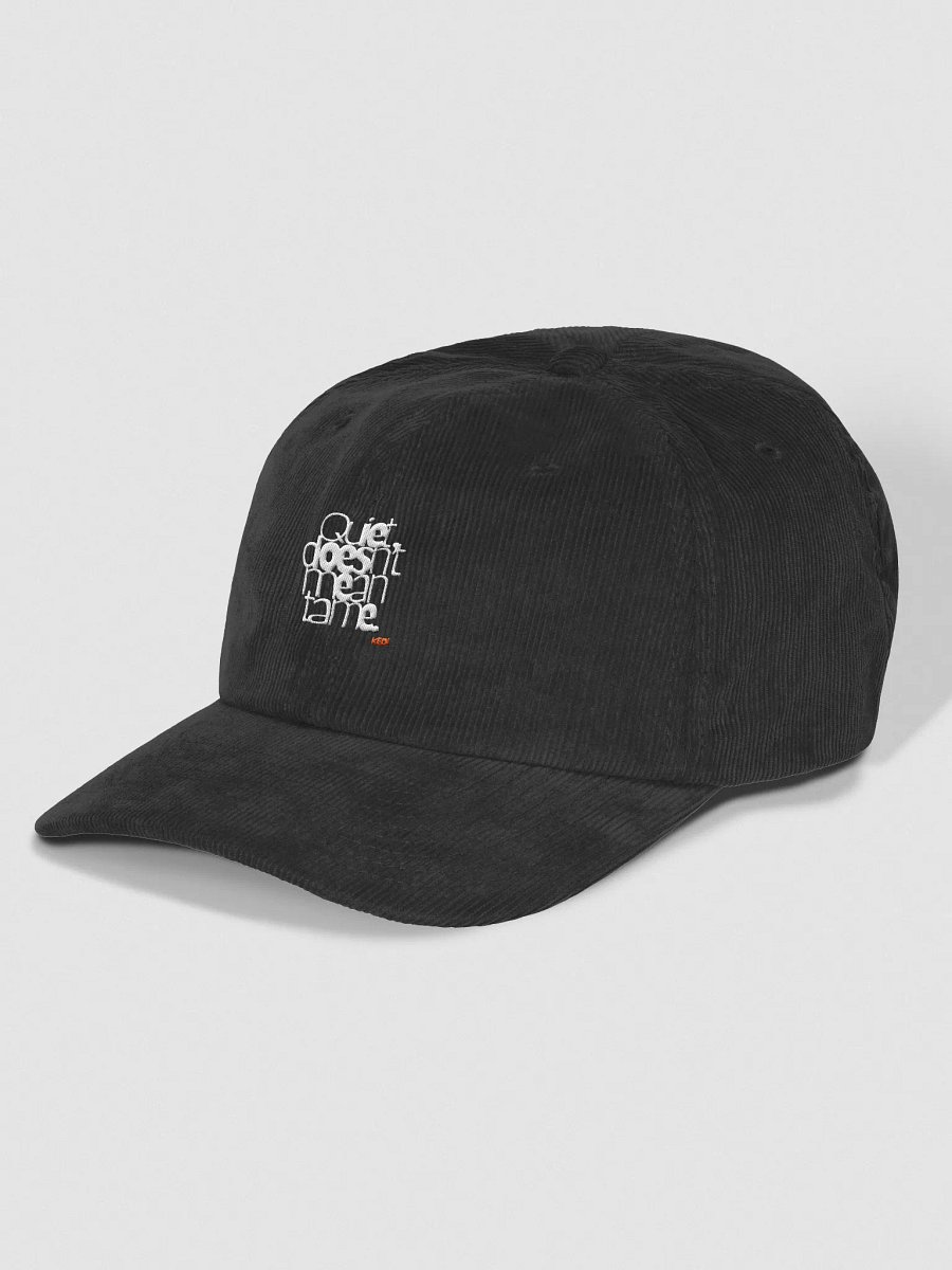 Quiet doesn't mean tame Embroidered Cat Wisdom Corduroy Dad Hat product image (9)