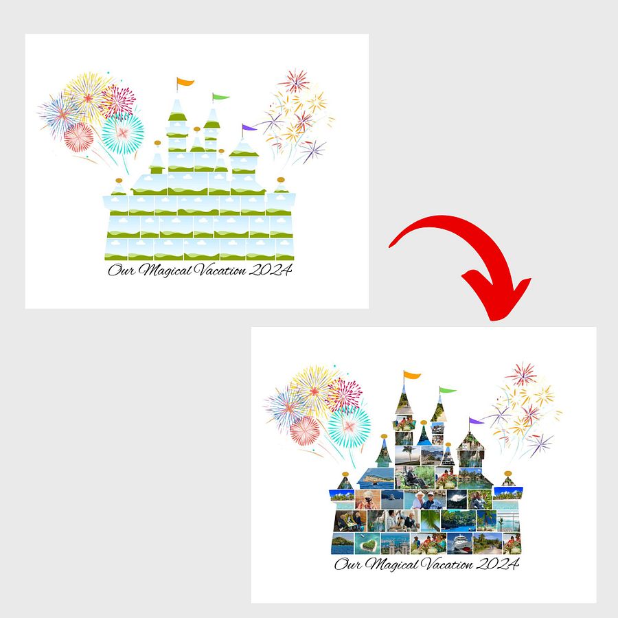 Magical Vacation Castle Photo Collage Canva Template product image (5)