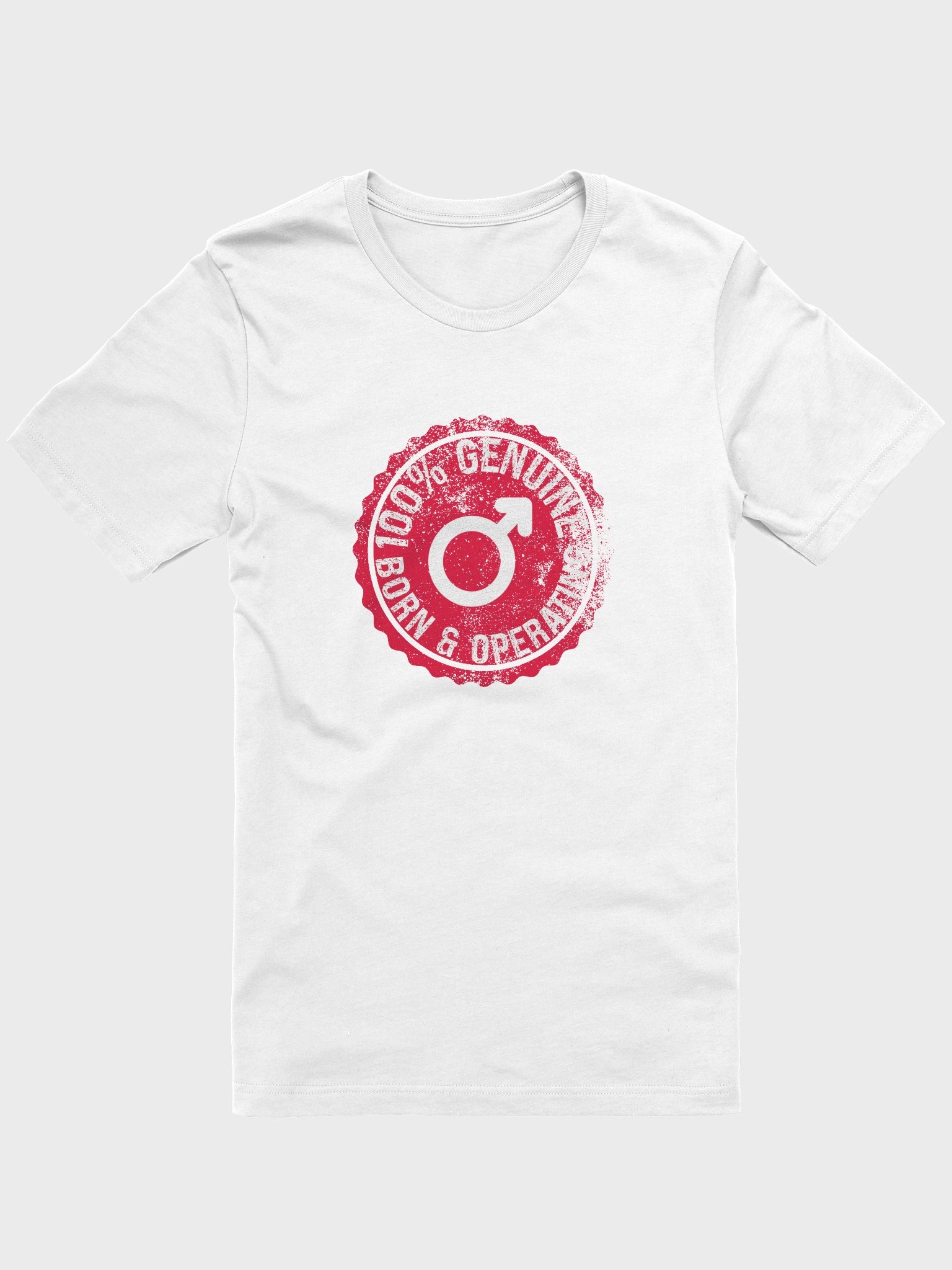 "100% Male" T-shirt - White product image (1)
