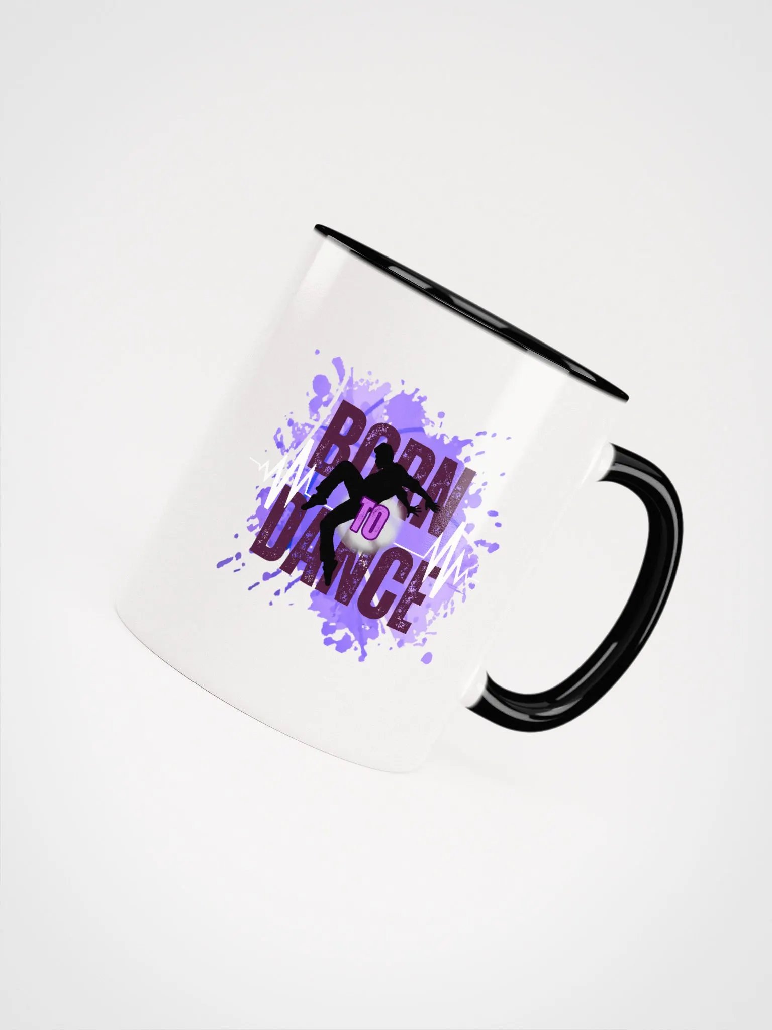 CREATE Greatness + Born to Dance His Silhouette Ceramic Color Handle Mug product image (52)