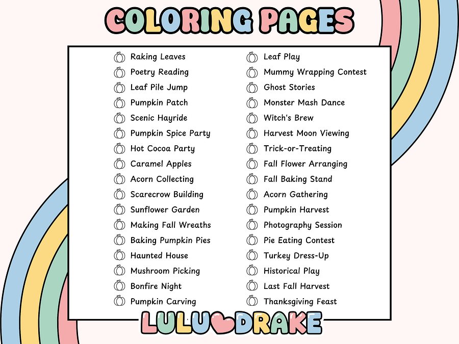 Fuzzy Buddies Cozy Fall Coloring eBook, BIG PACK 34 Pages | ★ DIGITAL ★ product image (2)