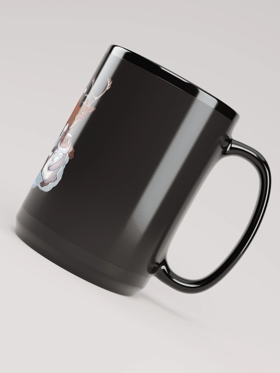 Black Glossy mug with center design product image (4)