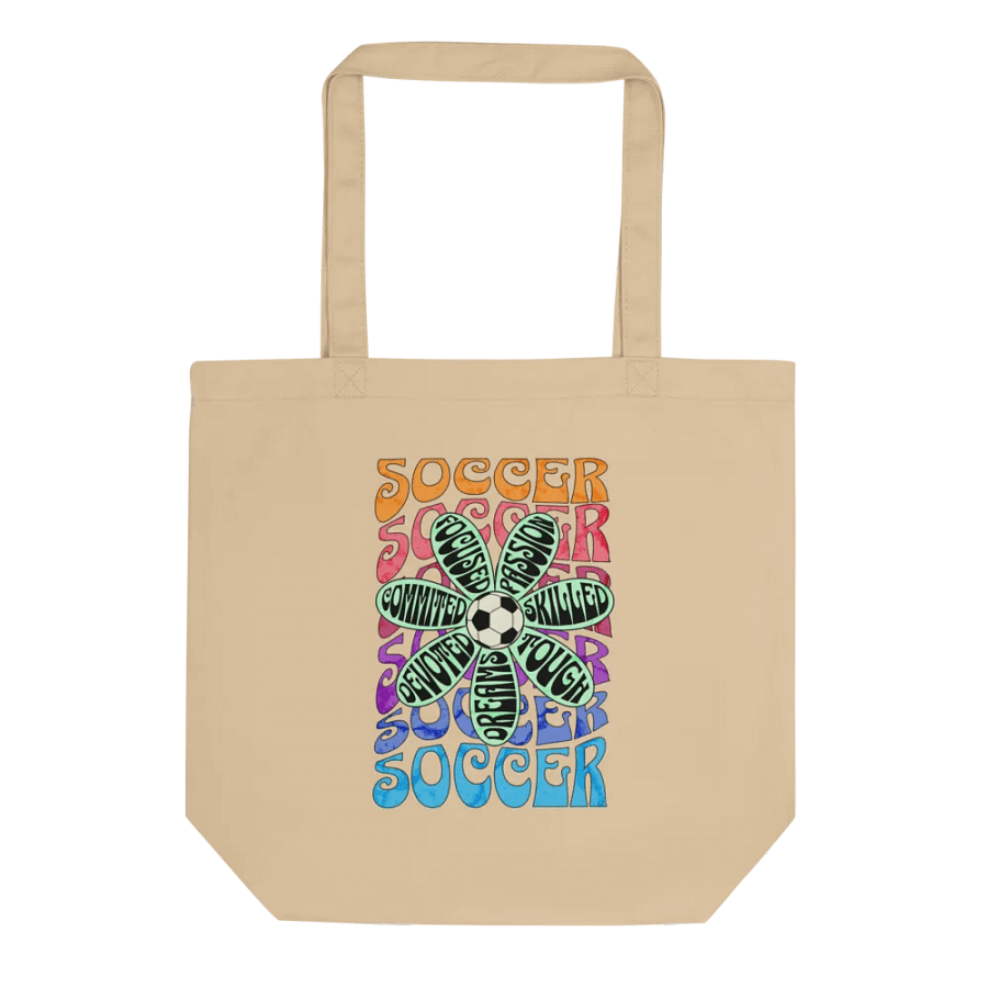 Flower Soccer Motivational Dreams Eco Tote product image (1)
