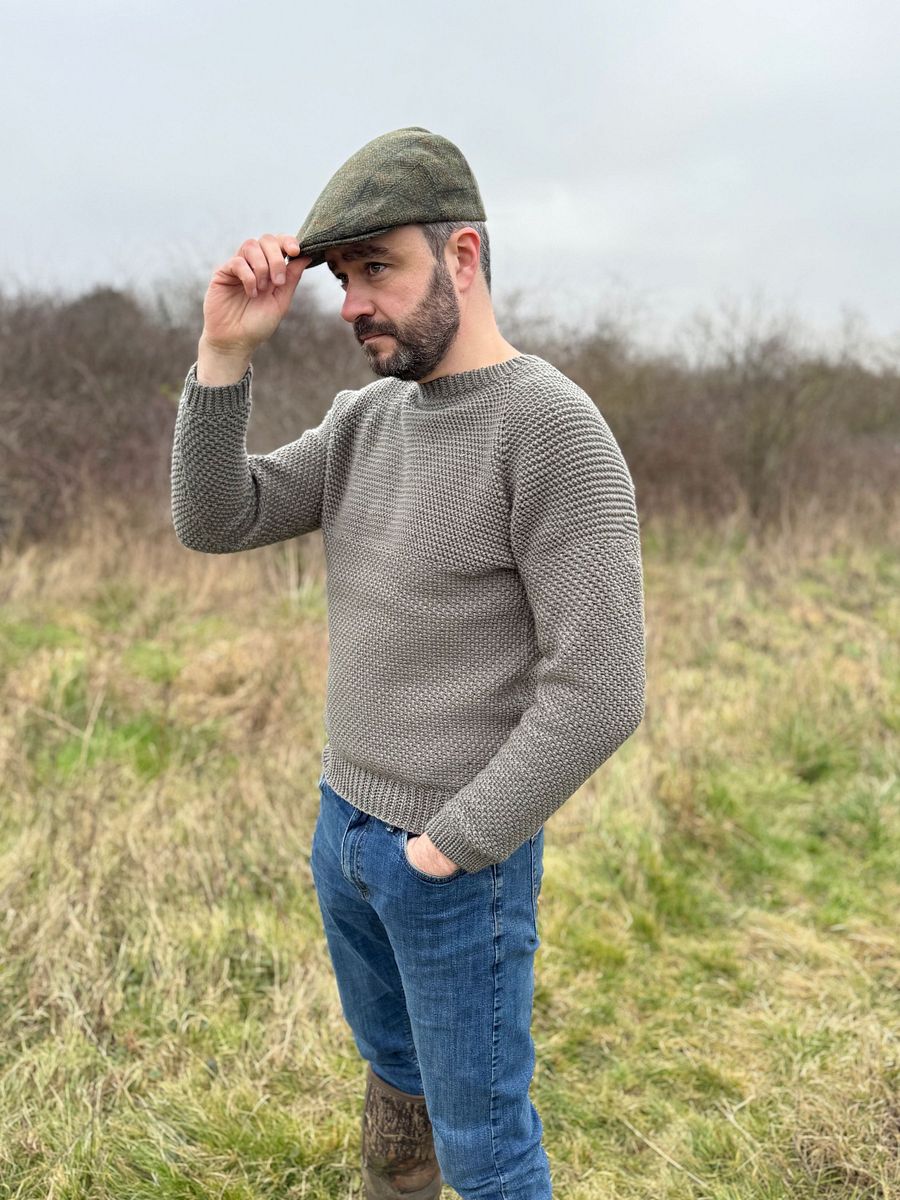 Herringbone Moss Men's Crochet Sweater Pattern product image (6)