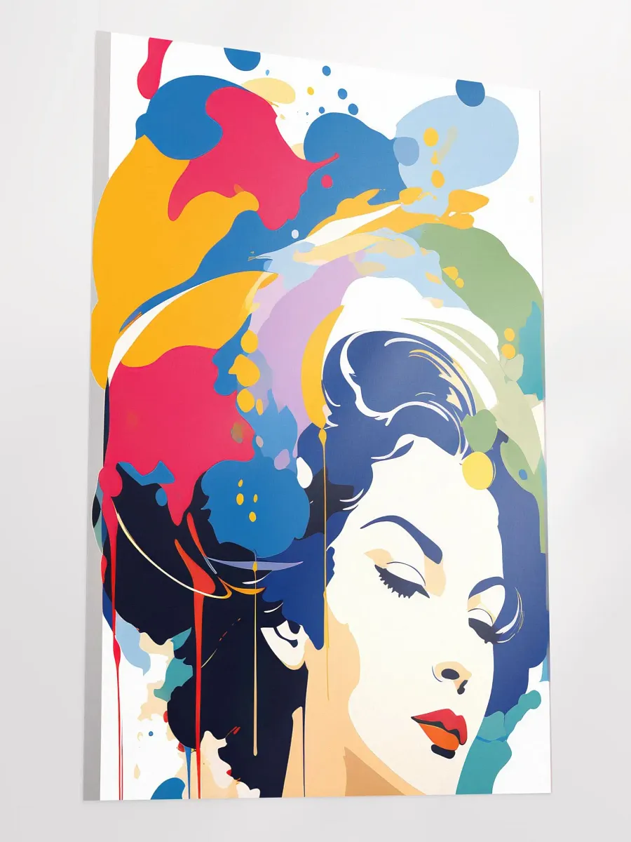 Abstract Woman v1 - Vintage Style Poster - Girly - Large 24x36 Inches product image (3)