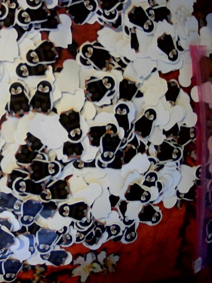 Tactical Penguin vinyl stickers 1 inch product image (2)