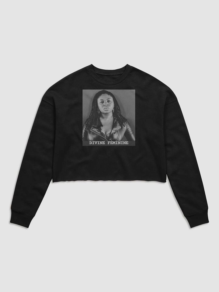 Divine Feminine Crop Top Sweatshirt Black product image (1)