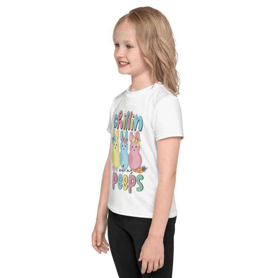 Kids Crew Neck T-Shirt Chilling with my Peeps product image (3)