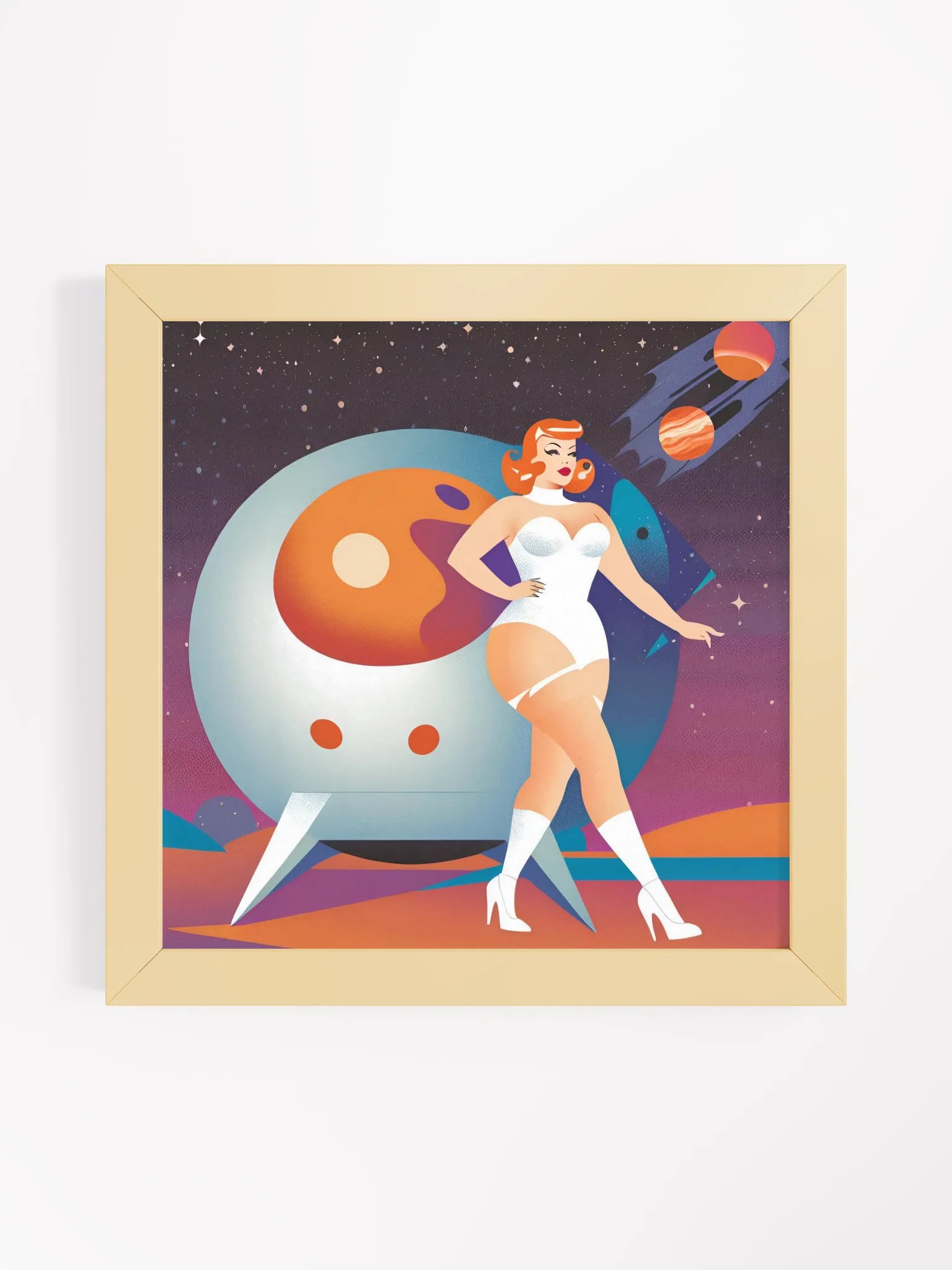 Futuristic Femme Framed Matte Poster product image (2)