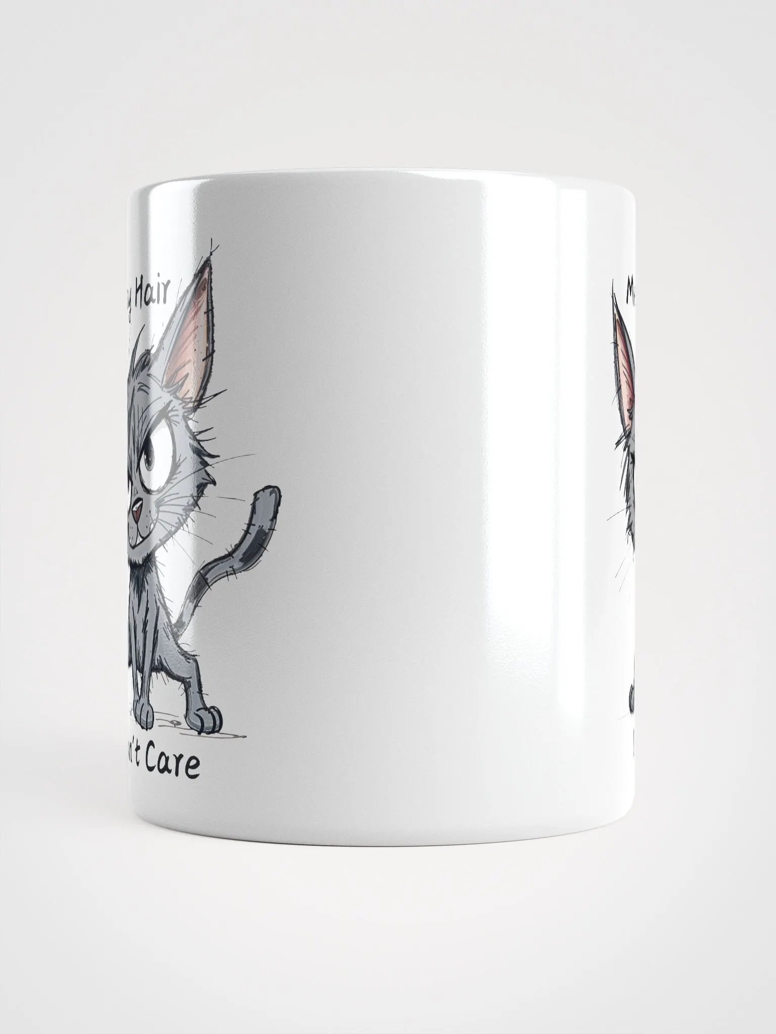 Messy Hair Don't Care Funny Cats Duo Mug product image (2)