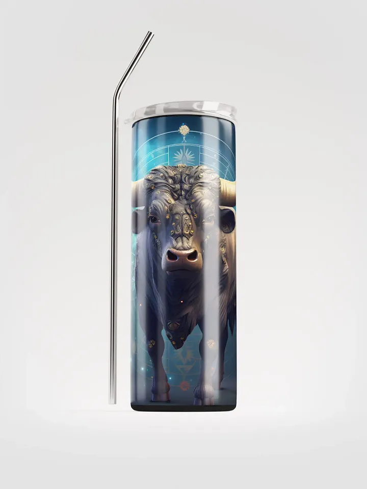 Embrace Taurus Energy: Illustrated Zodiac Taurus Steel Tumbler product image (1)