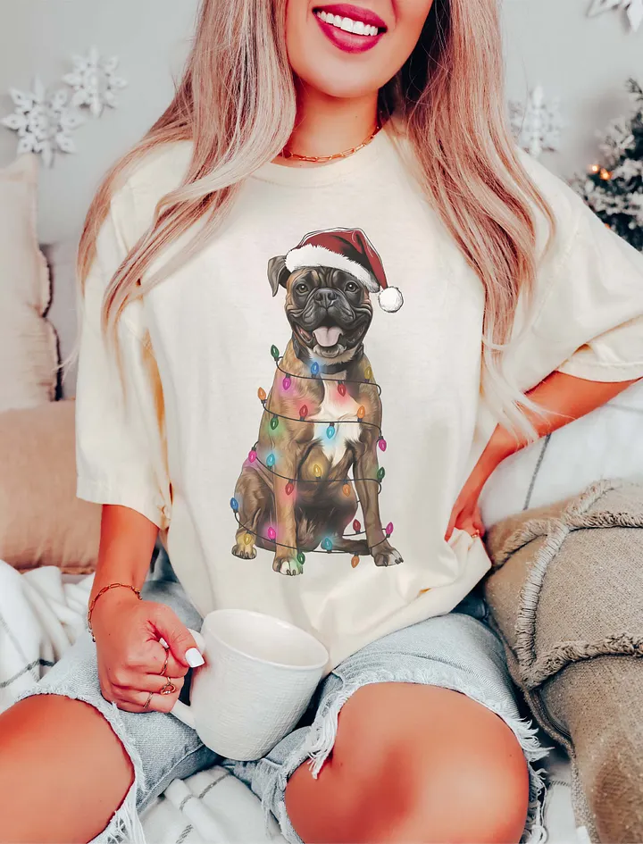 Funny Boxer(Brindle) Christmas T-Shirt for Boxer Paw-rents product image (16)